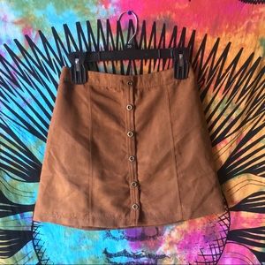 Brown Suede Skirt🍂